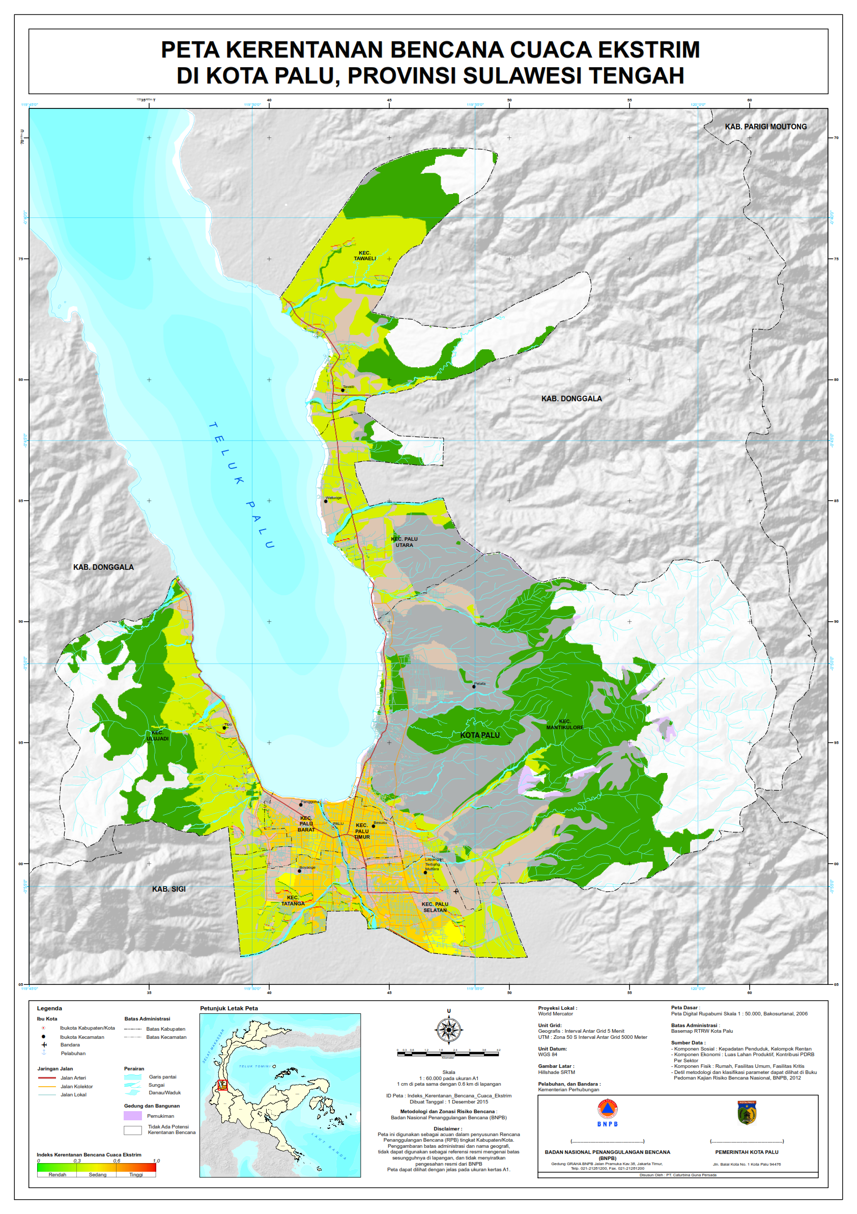 PETA KERENTANAN BENCANA CUACA EKSTRIM KOTA PALU