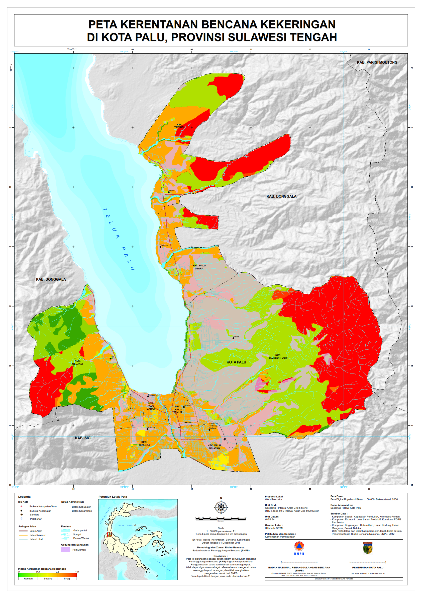 PETA KERENTANAN BENCANA KEKERINGAN KOTA PALU